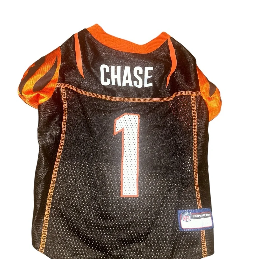 NFL Cincinnati Bengals Dog Pet Wear size Large Team Jersey Officially Licensed